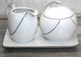 Seltmann Weiden Saturnus suikerpot en creamer voor DE/Douwe Egberts