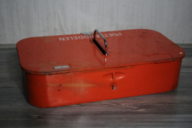 Brabantia, vintage "poetsmiddelen" blik - oranje