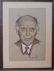 Pascale - Portret van een oudere heer in pastel - Italië ca 1940