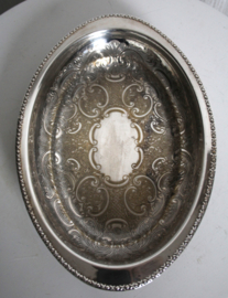 Set verzilverde serveerschalen