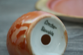 Victoria China – Tsjechoslowakije Lustreware - schaal, zoutvaatje en eierdopje