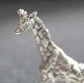 Miniatuur giraffe, zilver .835