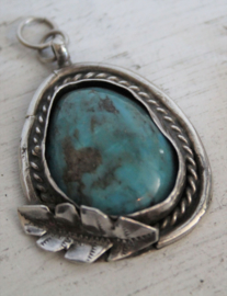 Zilver en Turquoise - Mexicaanse hanger