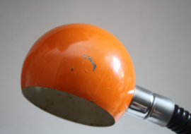 Vintage oranje bureaulamp / bollamp