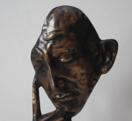 Bronzen sculptuur "de Denker" naar A. Barye