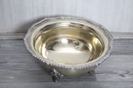 Verzilverd - Schaal of bowl op 4 pootjes