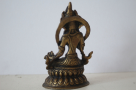 Verguld bronzen zittende Boeddha - Nepal - ca 1950