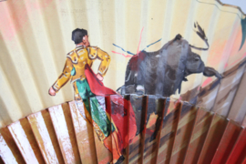 Vintage Spaanse waaier met Matador