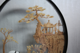 Vintage Chinese kurkkunst met panda's