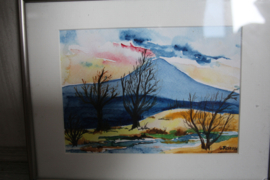 Aquarellen, landschappen - Gesigneerd RO2002