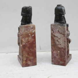 Boekensteunen  Soapstone - Krijgers