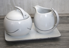 Seltmann Weiden Saturnus suikerpot en creamer voor DE/Douwe Egberts