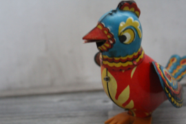 Blikken speelgoed kip/vogel