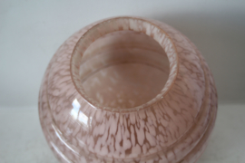 Art Deco glazen bol van hanglamp - Roze