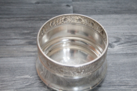 Verzilverde flessenonderzetter (bottle coaster)