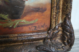 van Zand - Rozen op vaas,  olieverfschilderij