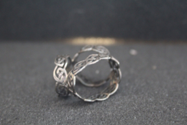 Vintage Schotse sjaal ring .925 zilver