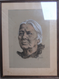 Pascale - Portret van een oudere dame in pastel - Italië ca 1940