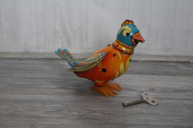 Blikken speelgoed kip/vogel