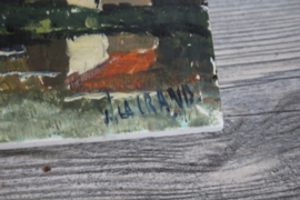 W.Th. la Grand(1920-1960) - Hollands landschap op tegel