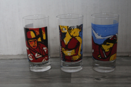 3 Herman Brood longdrink glazen