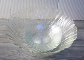 Vintage glazen bowl of punch set