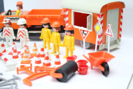 Playmobil - grote partij wegwerkzaamheden / Constructie - jaren '70