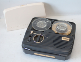 Miny (mini) reel to reel tape recorder met bandjes