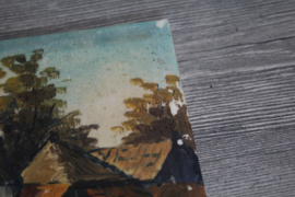 W.Th. la Grand(1920-1960) - Hollands landschap op tegel