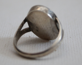 Zilver - Vintage ring met steen