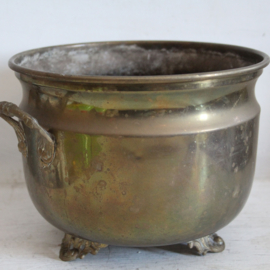 Geel koperen ketel/pot 19e eeuw
