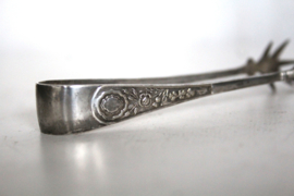 Verzilverd - suikertang, James Dickson and Sons