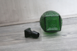 Vintage smaragd groen karafje