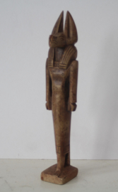 Spekstenen beeld van de Egyptische God Anubis - 1e helft 20e eeuw