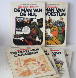 Een man een avontuur set deel 1 t/m 6, 1e drukken