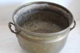 Geel koperen ketel/pot 19e eeuw