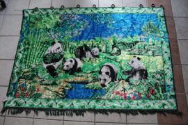 Exotische chinoiserie wandtapijt, met Panda's