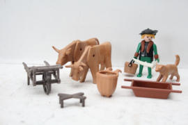 Playmobil - Boer / koeien / vee houder