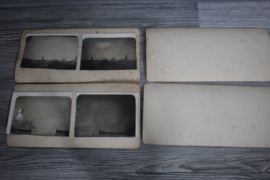 19 stuks antieke stereokaarten, 3D