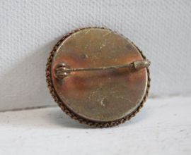 Broche - millefiori / micro mozaiek - antiek