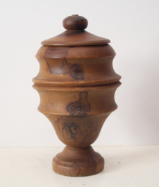 Antieke houten tabakspot, Biedemeijer stijl ca 1900