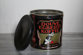 Vintage groot koffieblik, Douwe Egberts