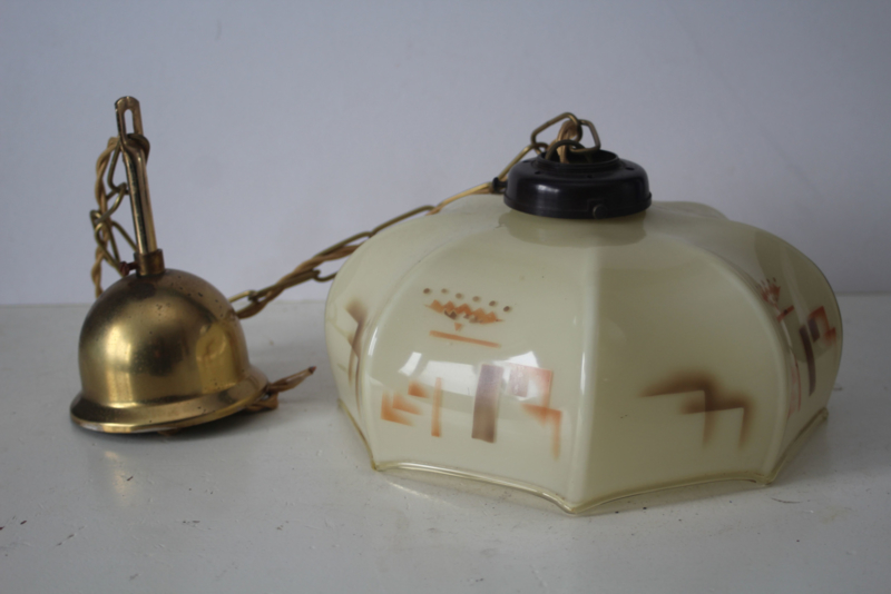 Wonderbaar Jaren '30 Art Deco Opaline hanglamp | VERKOCHT | SpecialVintage UV-87