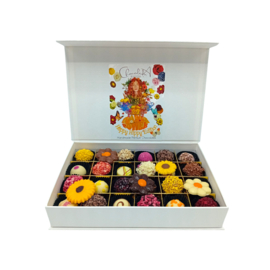 FLOWER POWER MIX(24)-medium-wit-Luxe magneetbox