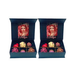 Liefdevolle luxe Chocoladebox – Handgemaakte Bonbons-LOVE  MIX-Mini 2x6