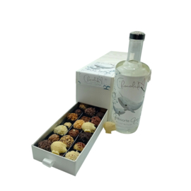 Luxe Kraamcadeau neutraal – Chocolade bonbons Lade-Box met Likeur