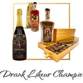 Cadeaubox met luxe Chocolade (zelf te vullen met je eigen drank)