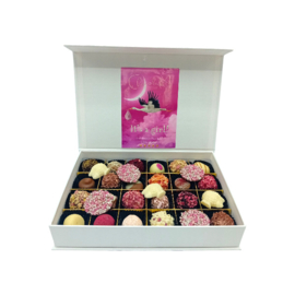 Handgemaakte Chocolade bonbons voor geboorte baby - Medium