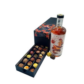 Ladebox Pralines + fles Drunken Fish
