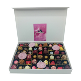 Handgemaakte Chocolade bonbons voor geboorte baby - heel Groot